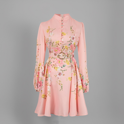 Debra - Elegant kort kjole med knapper for kvinner
