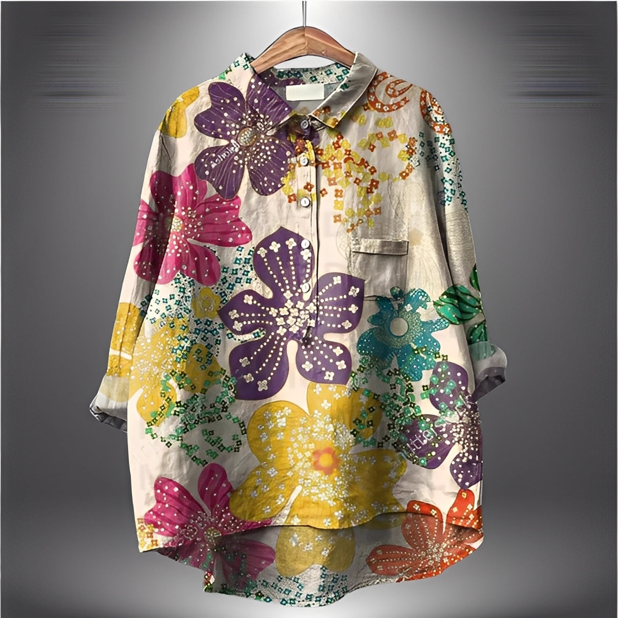 Garance - Klassisk skjorte med lange ermer for kvinner