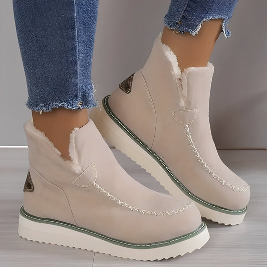 Ashlee - Varme vinterstøvler med kilehæl for damer