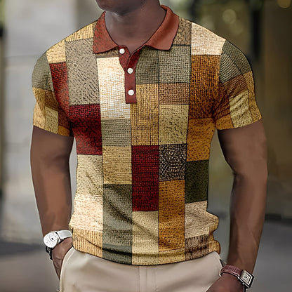 Reginald - Stilig flerfarget poloskjorte for menn