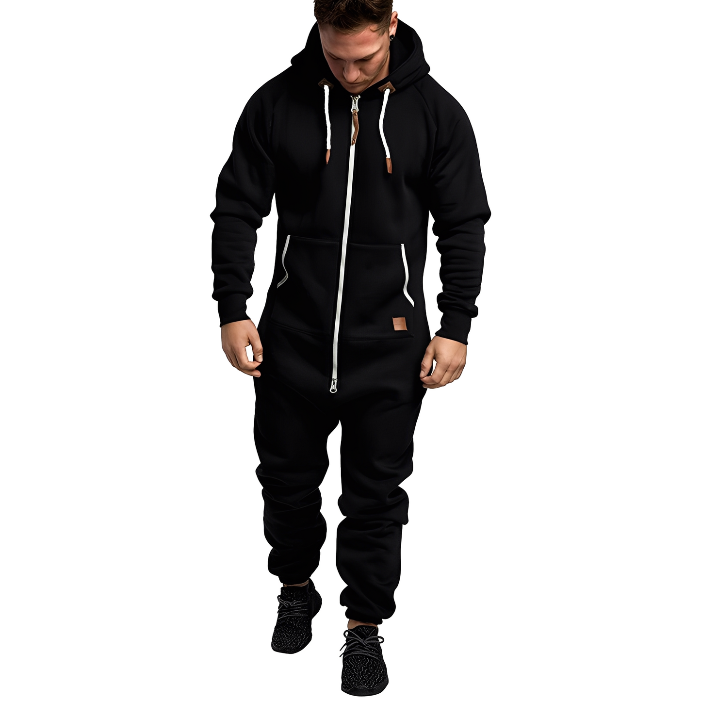 Benson - Casual fleece-jumpsuit med hette for herrer