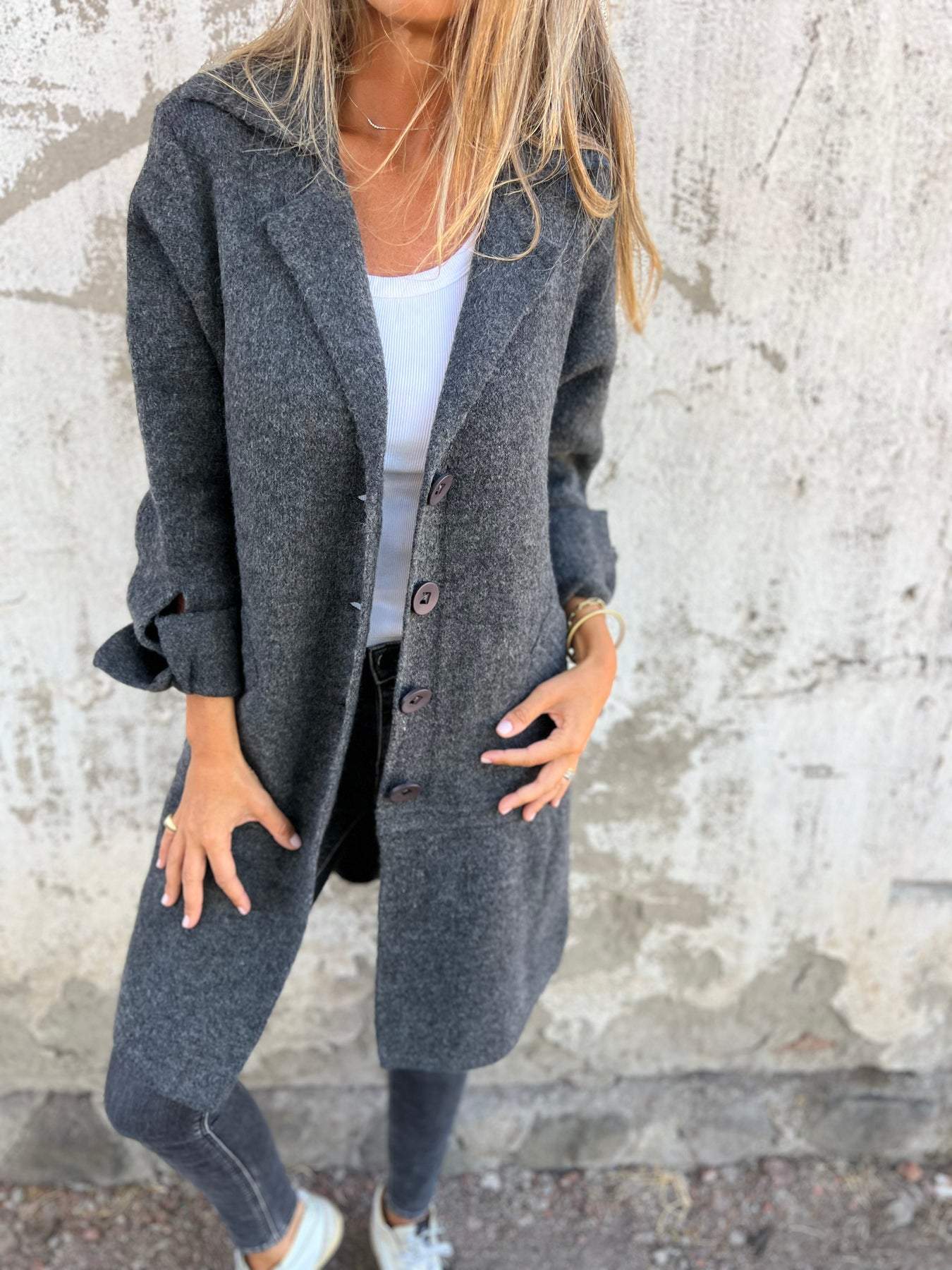 Diletta – Langer Strikkmantel