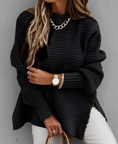 Paulene - Tilfeldig oversize-strikkegenser for damer