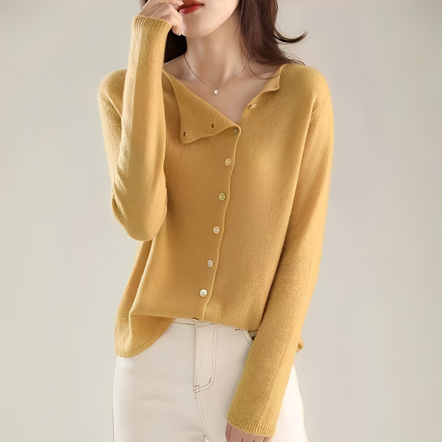 Genève - Elegant strikket cardigan for kvinner