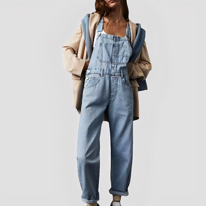 Mildred - Klassisk, løs passform jeans-snekkerbukse for damer