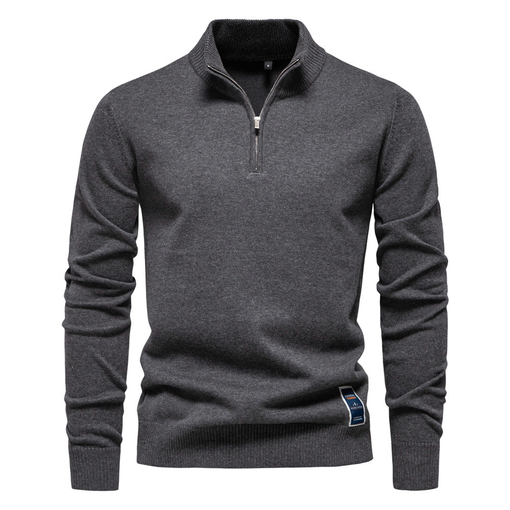Caelum - Casual Slim-Fit-Strikkegenser for Herrer