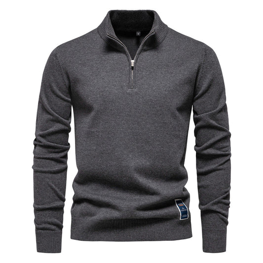 Caelum - Casual Slim-Fit-Strikkegenser for Herrer