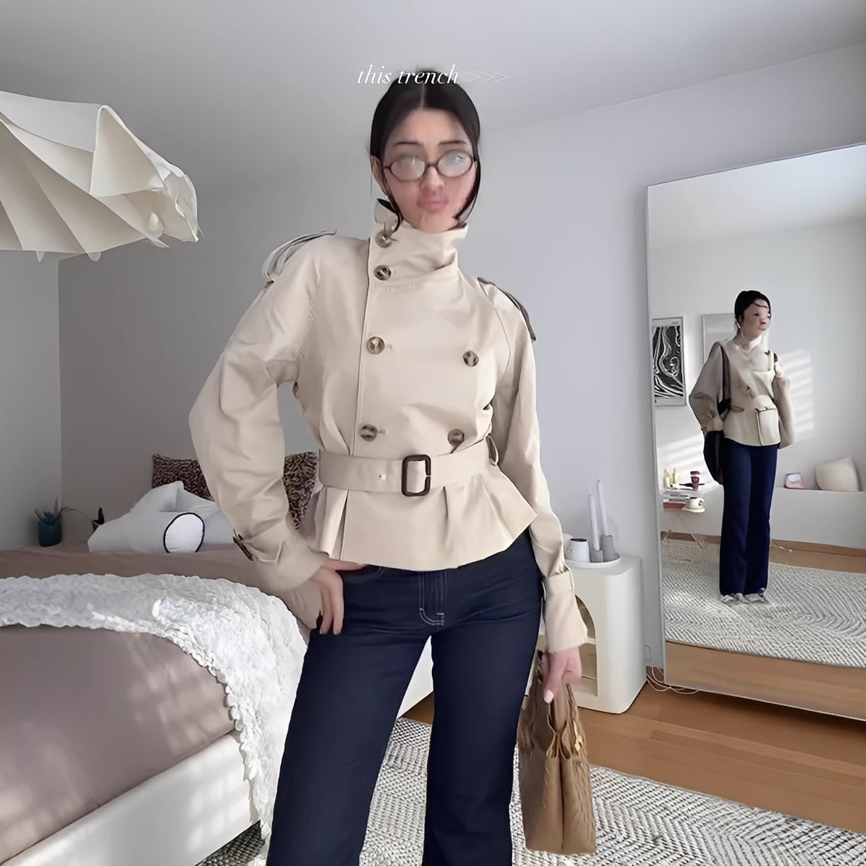 Cindy - Moteriktig trenchcoat for kvinner