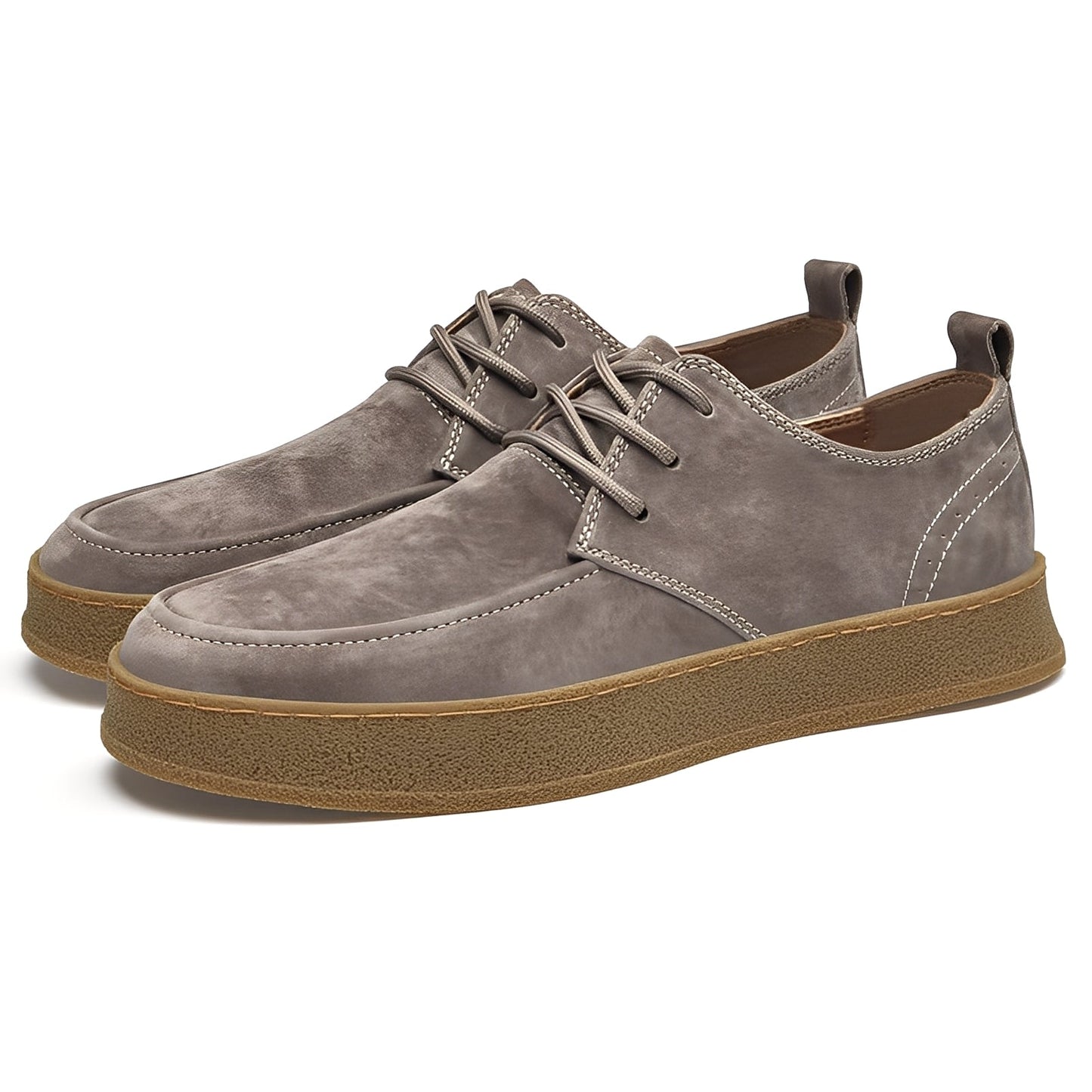 Riordan - Stilfulle flate semsket sneakers for herrer
