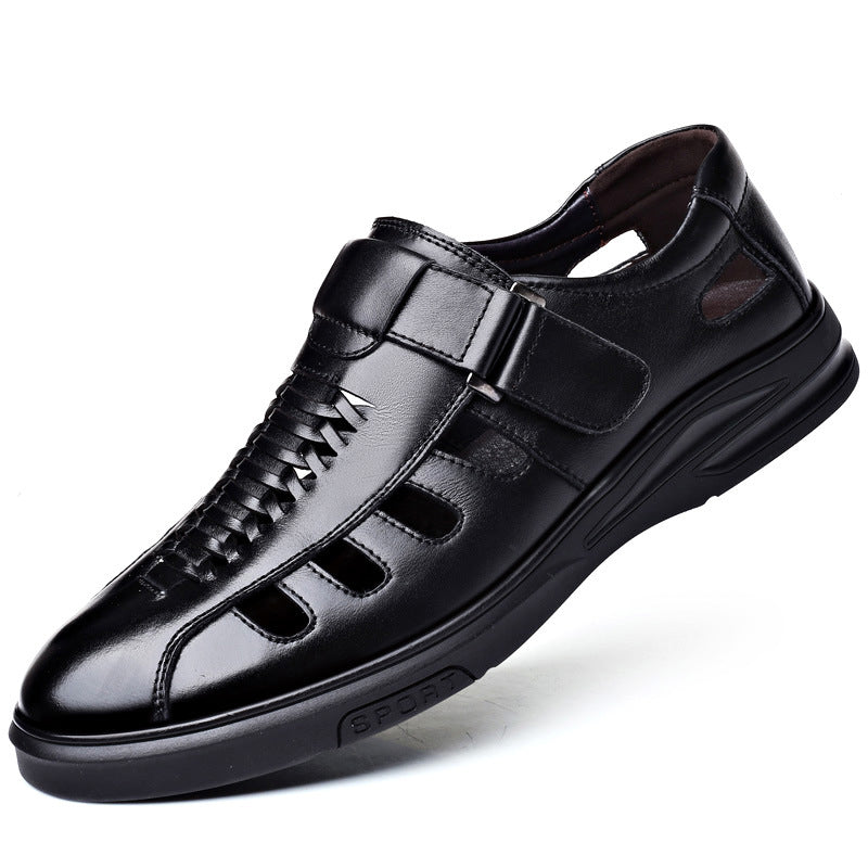 Nelson - Formelle sandaler med skåret skinn for menn