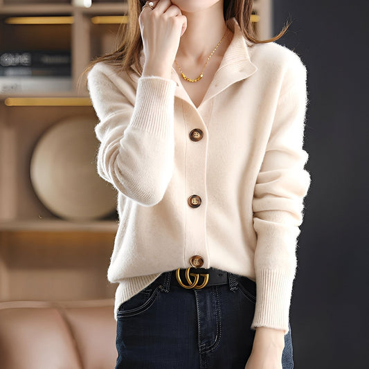 Adalynn - Elegant, løs sittende cardigan med knapper for damer