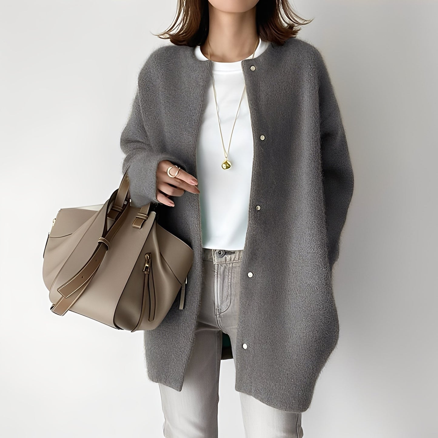 Dahlia - Stilfull, locker sittende Cardigan for Damer