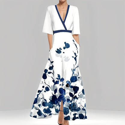 Geneviève - Elegant blomstrete kjole for kvinner