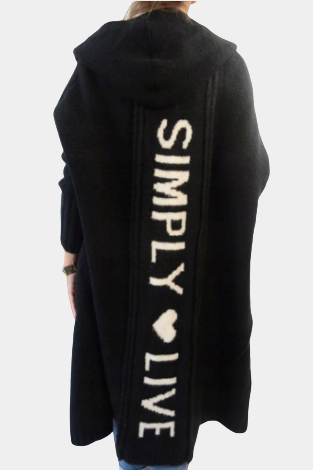 Melyssa - Tilfeldig, løs, lang strikkejakke for damer