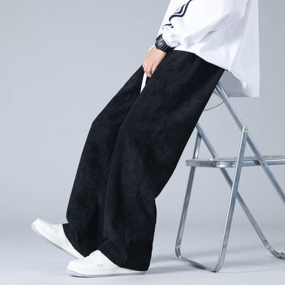 Larry - Stilfulle, løst sittende cord-joggebukse for herrer