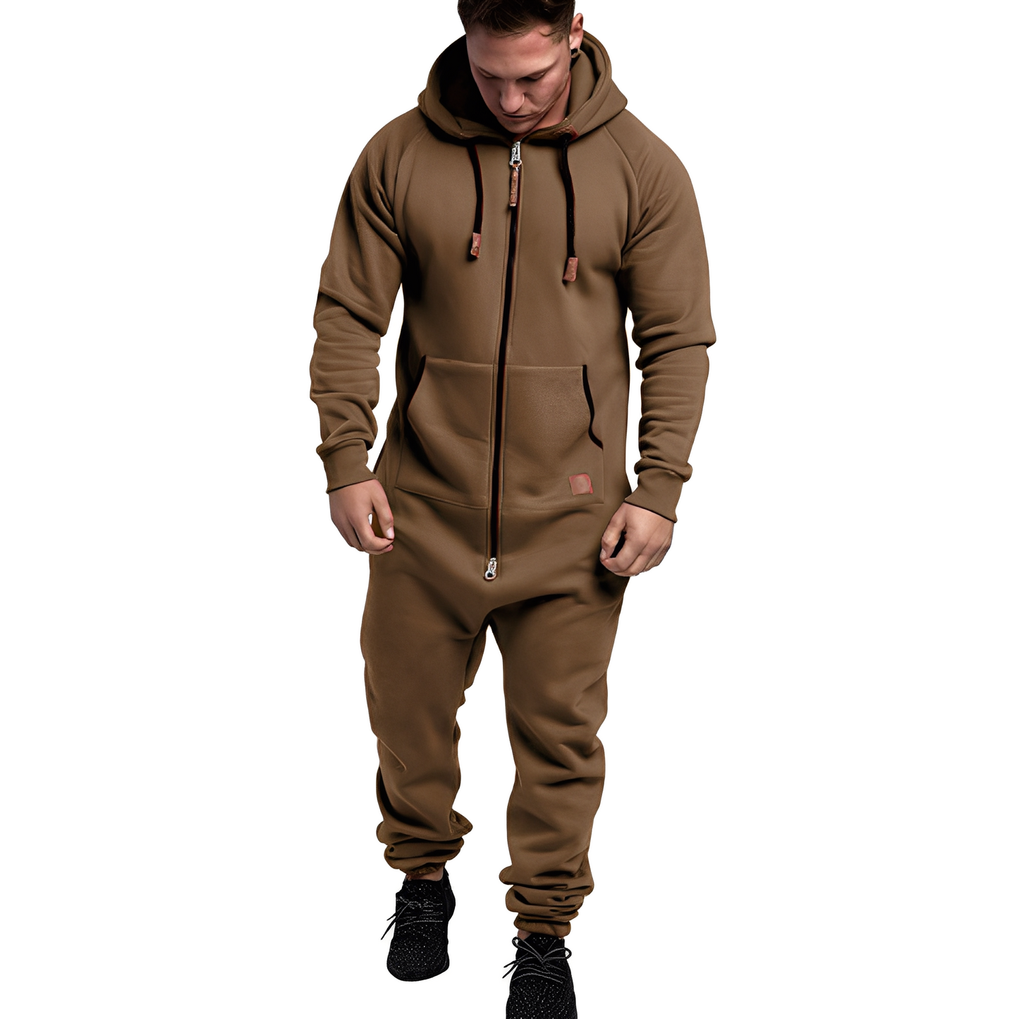 Benson - Casual fleece-jumpsuit med hette for herrer