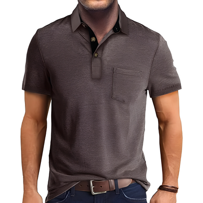 Abner - Retro-Poloshirt med korte ermer for menn