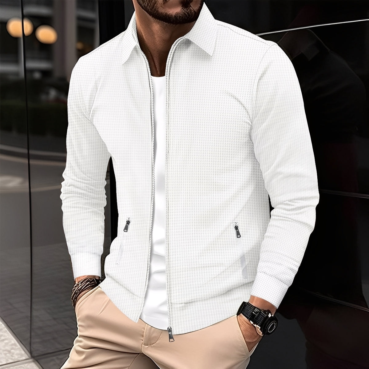 Norton - Moderne overgangsjakke med glidelås for herrer