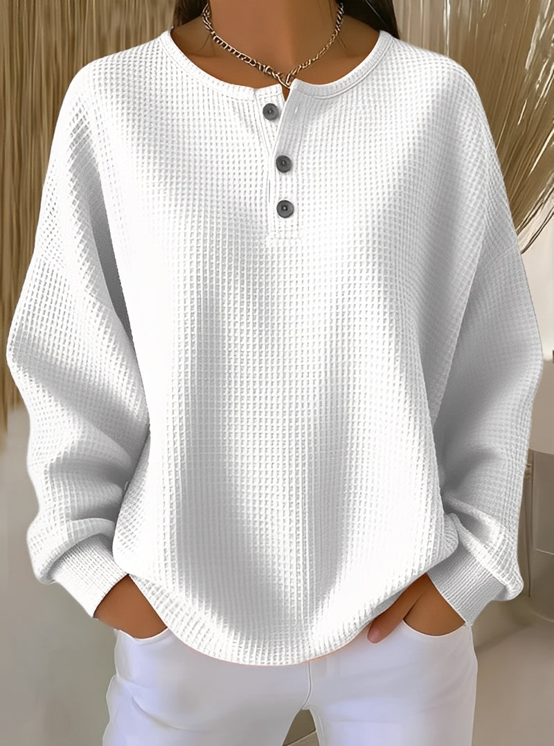 Anabella - Tilfeldig vaffelgenser med knappestolpe for damer