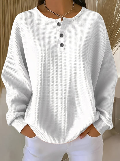 Anabella - Tilfeldig vaffelgenser med knappestolpe for damer