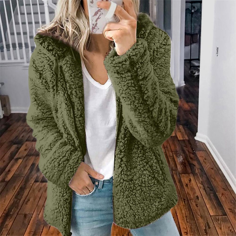 Celandine – Teddypelsfrakk med hette