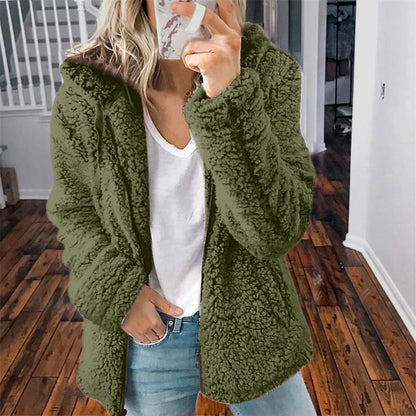 Celandine – Teddypelsfrakk med hette
