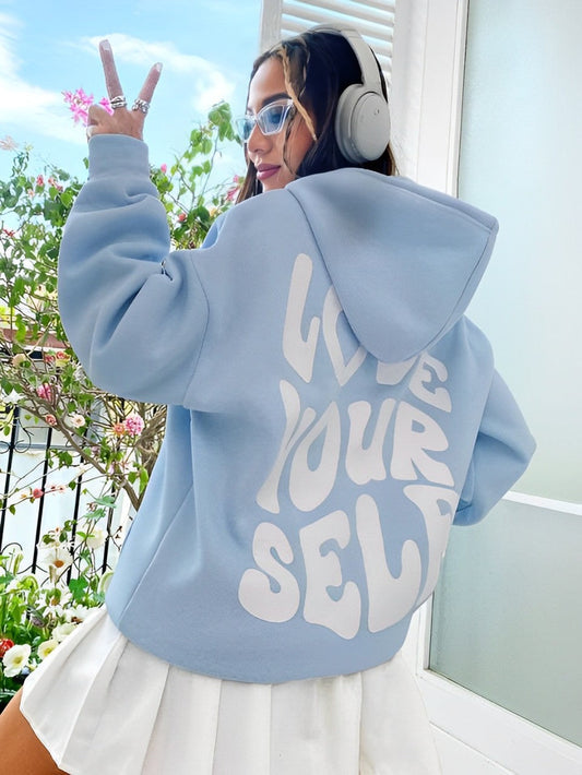 Daria – Trykt Bomull-Hoodie