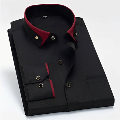 Nolhan - Klassisk skjorte med lange ermer for menn