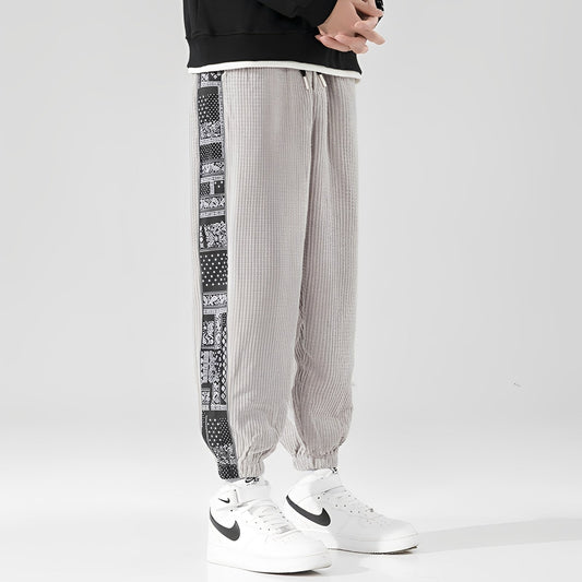 George - Tilsfeldig, løs passform joggebukse i cord for herrer