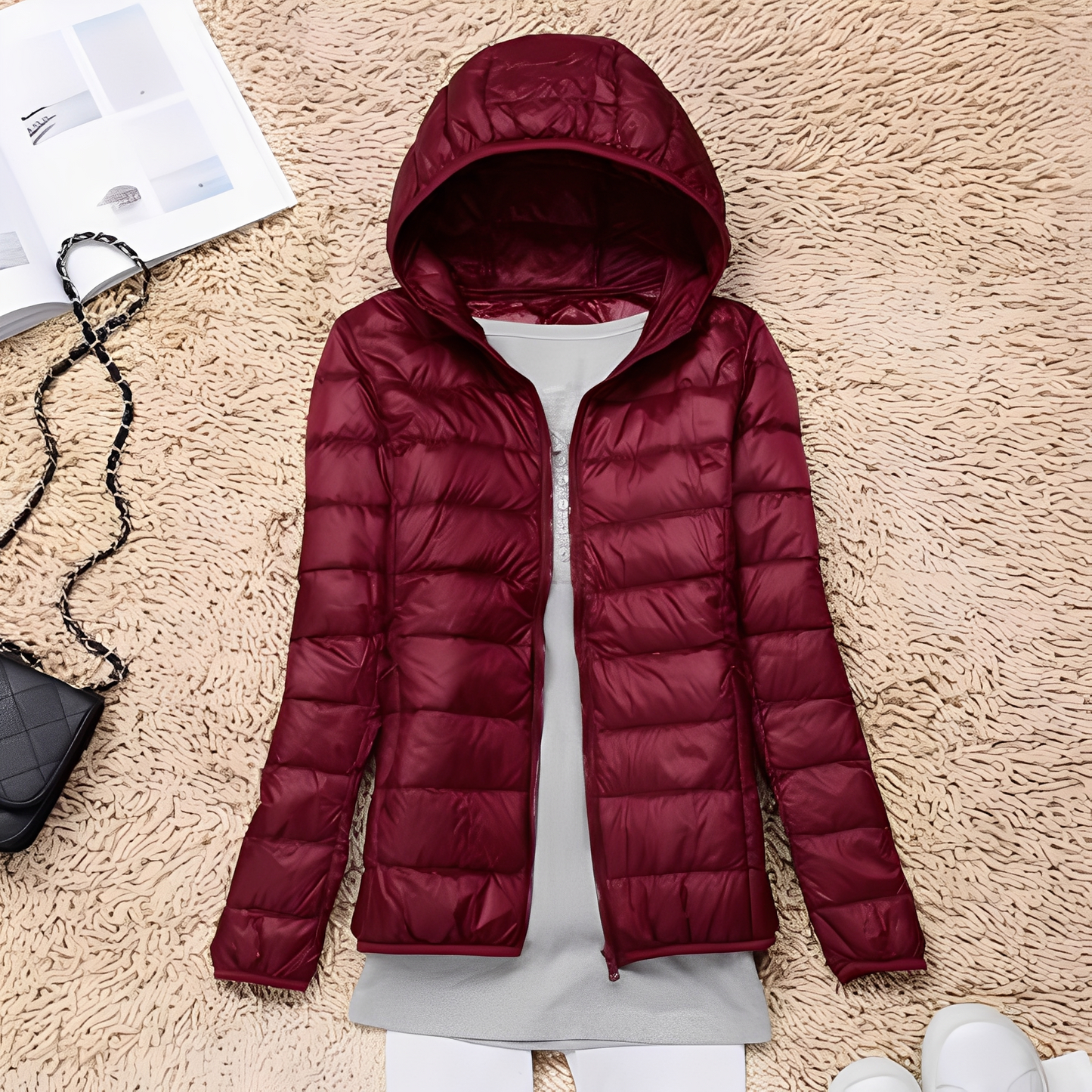 Lyndsay - Enkel, smal dame dunjakke