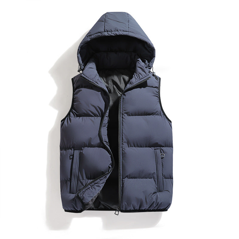 Kenneth - Moderne, varm vest med hette for herrer