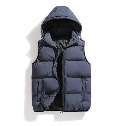 Kenneth - Moderne, varm vest med hette for herrer