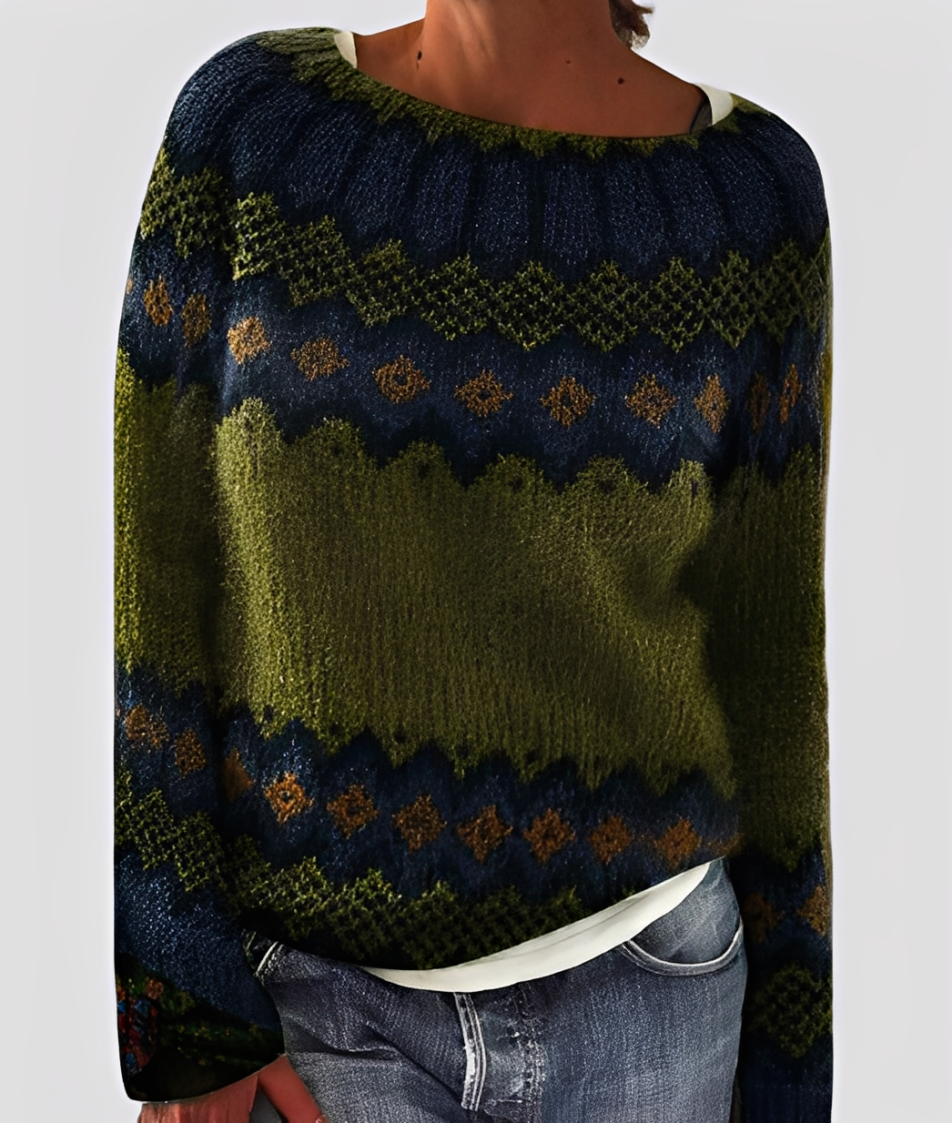 Christal - Stilig, løst snittet ullgenser for damer