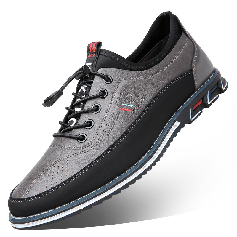 Aaron - Tilfeldige sklisikre lærsneakers for menn
