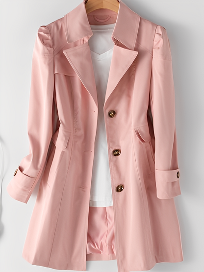 Hillary - Løs Kasjmir-Trenchcoat for Damer