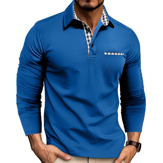 Rupert - Løs Langarm-Poloshirt for Herrer