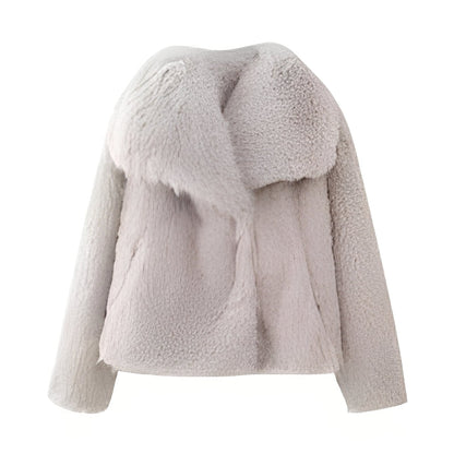 Melany - Elegant kunstpelsfrakk for damer
