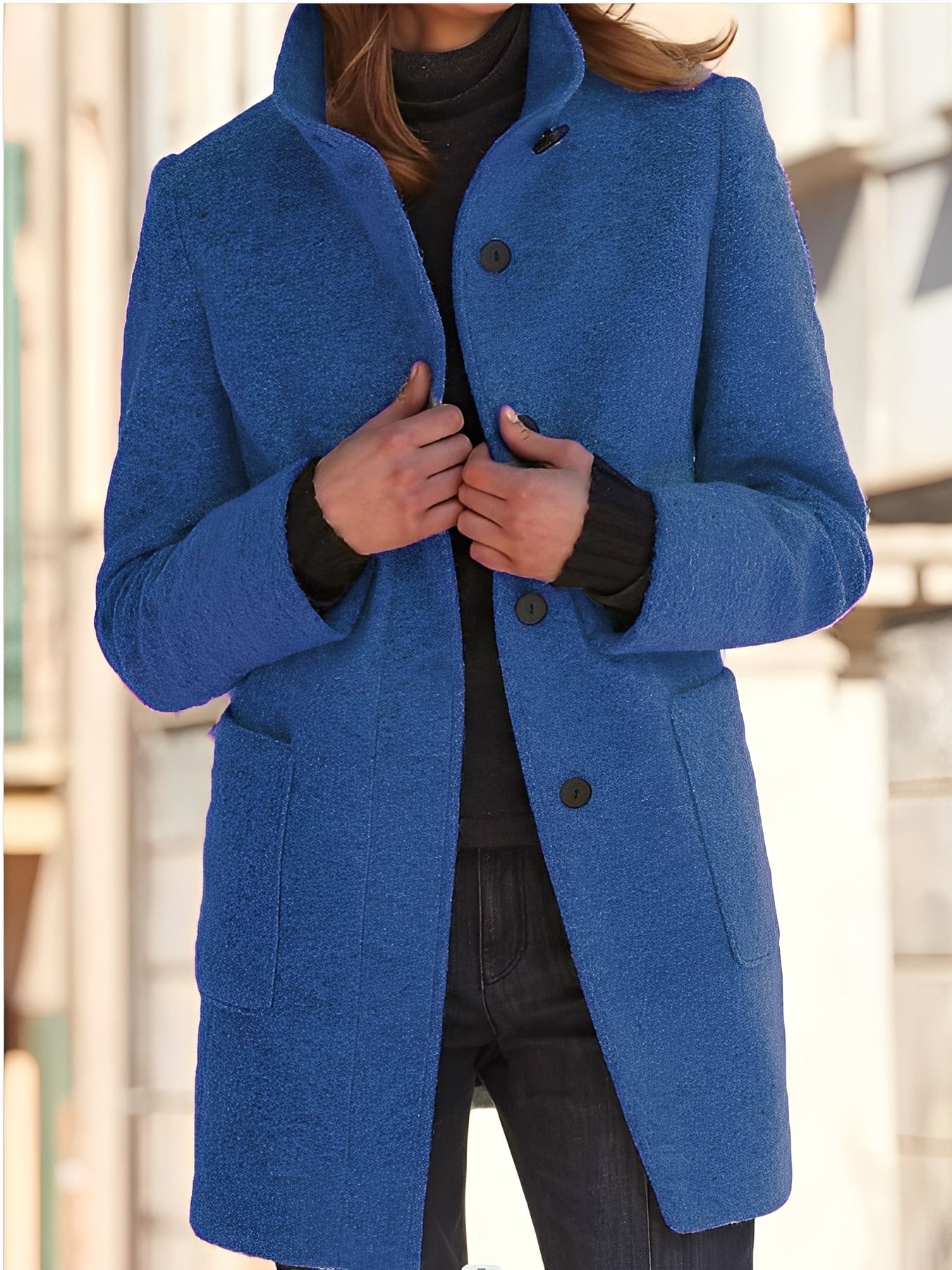 Julissa - Varm vinterfrakk med lomme for kvinner