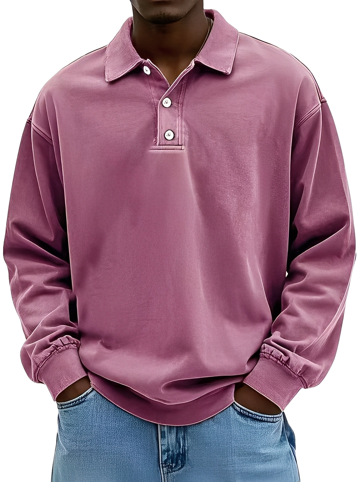 Clayton - Klassisk Langermet Poloshirt for Herrer