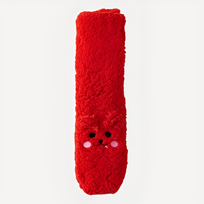 Judith - Stilfulle vinter-fløyel-bodysokker for damer