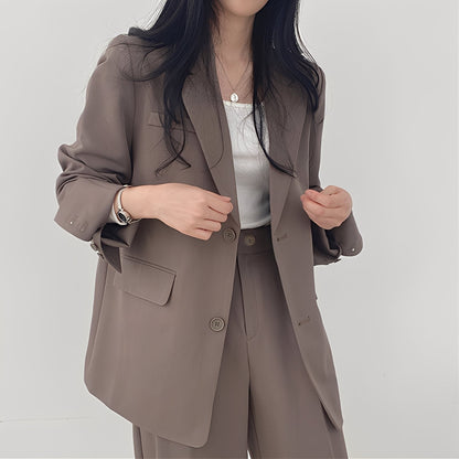 Alethea - Elegante sett med løs blazer og bukse for damer
