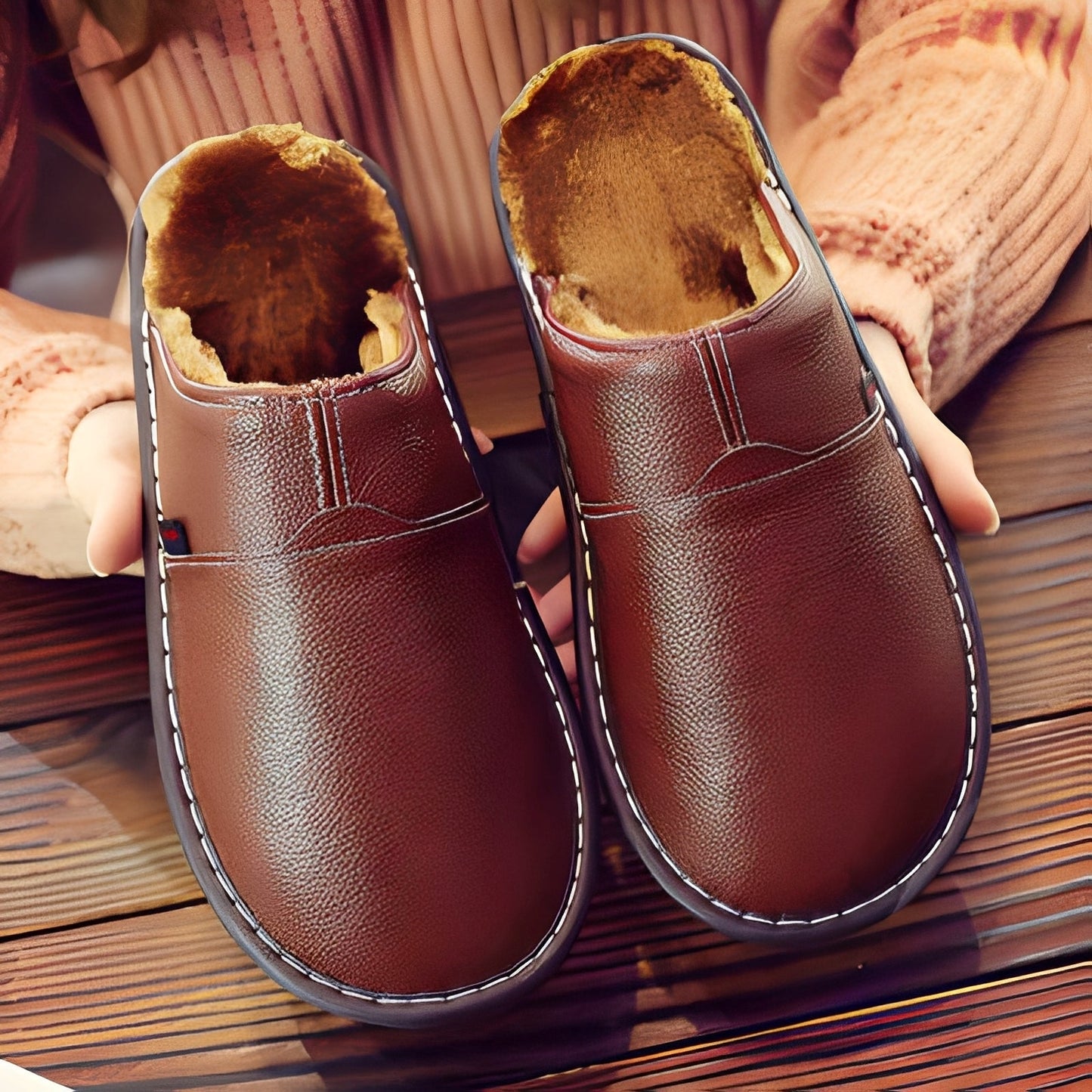 Xavier - Varme bomullssandaler for menn