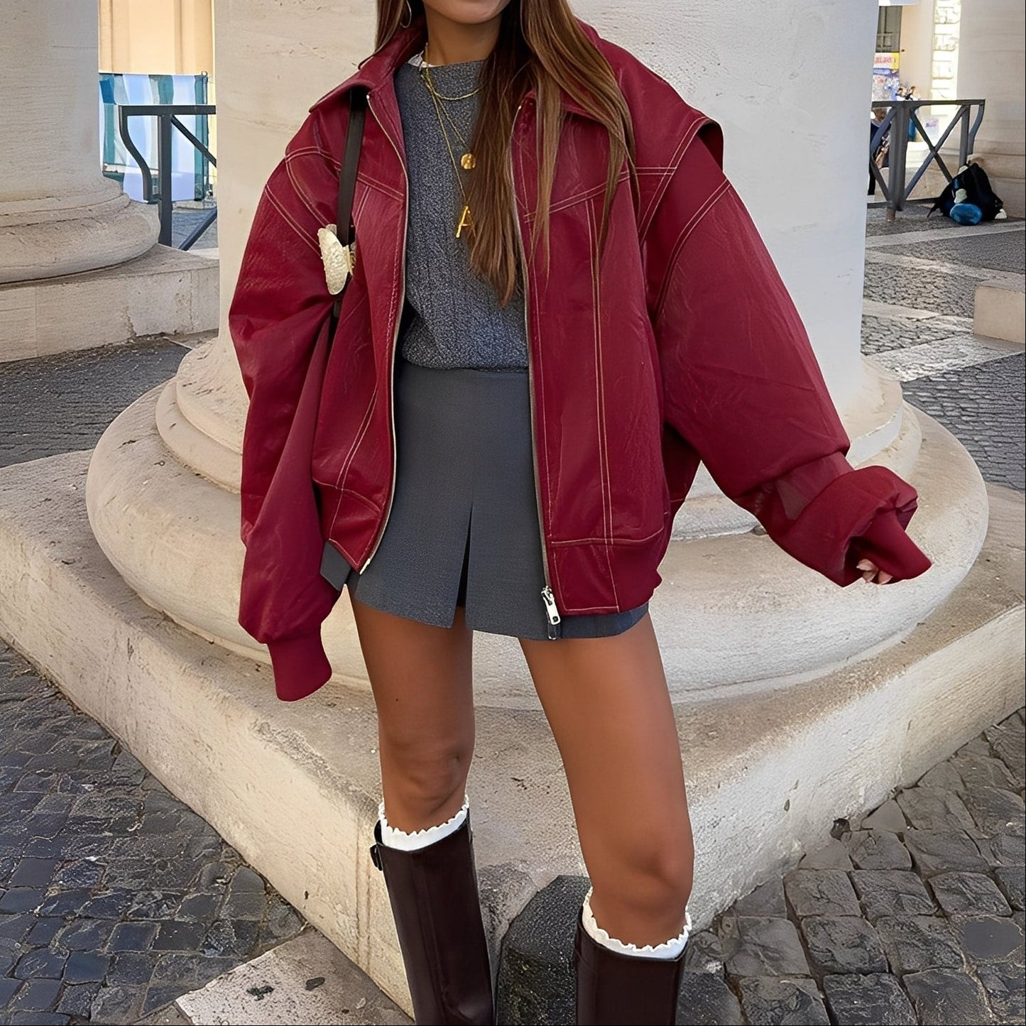 Hailie - Stilfulle, løs passform termisk jakke for damer