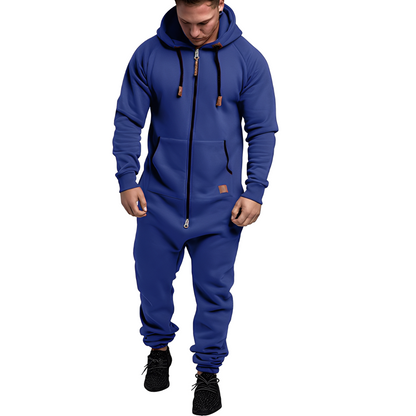 Benson - Casual fleece-jumpsuit med hette for herrer