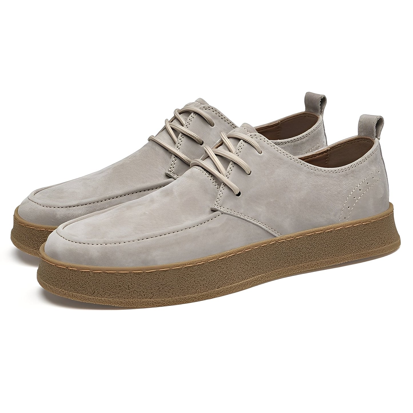 Riordan - Stilfulle flate semsket sneakers for herrer