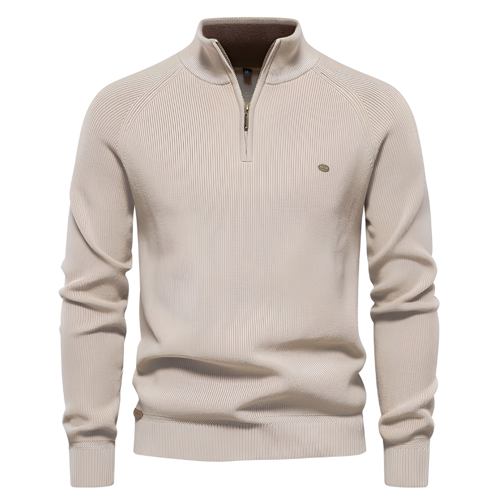 Brant - Stilig genser med kvart glidelås for herrer