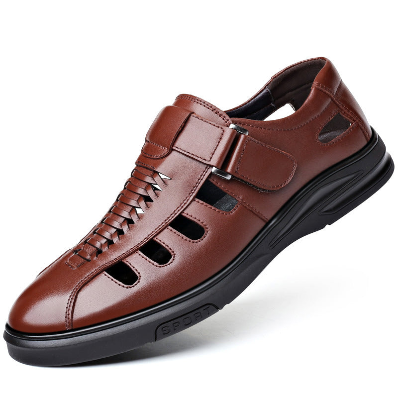 Nelson - Formelle sandaler med skåret skinn for menn