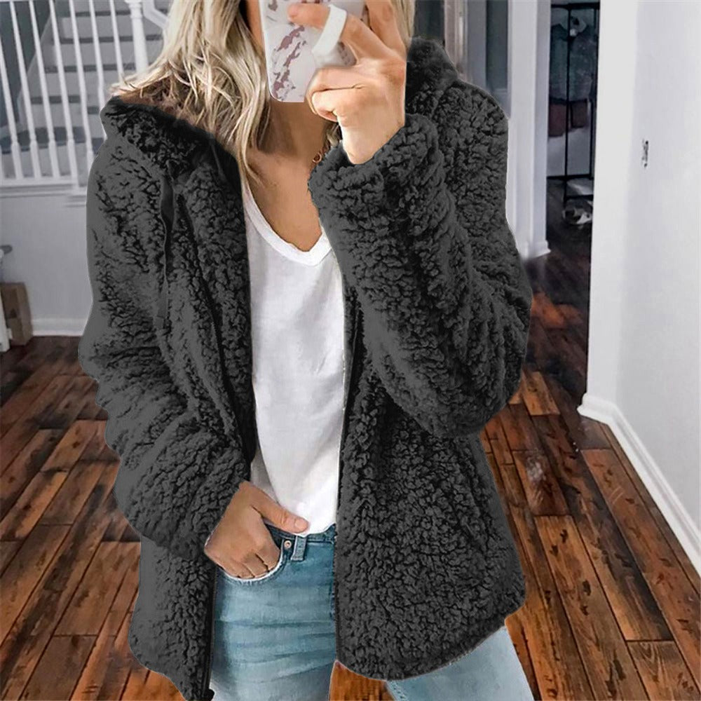 Celandine – Teddypelsfrakk med hette