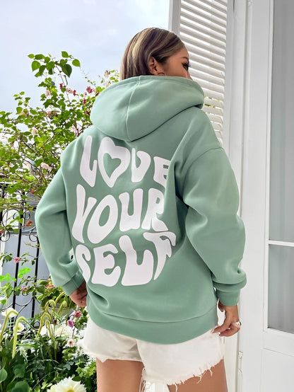 Daria – Trykt Bomull-Hoodie
