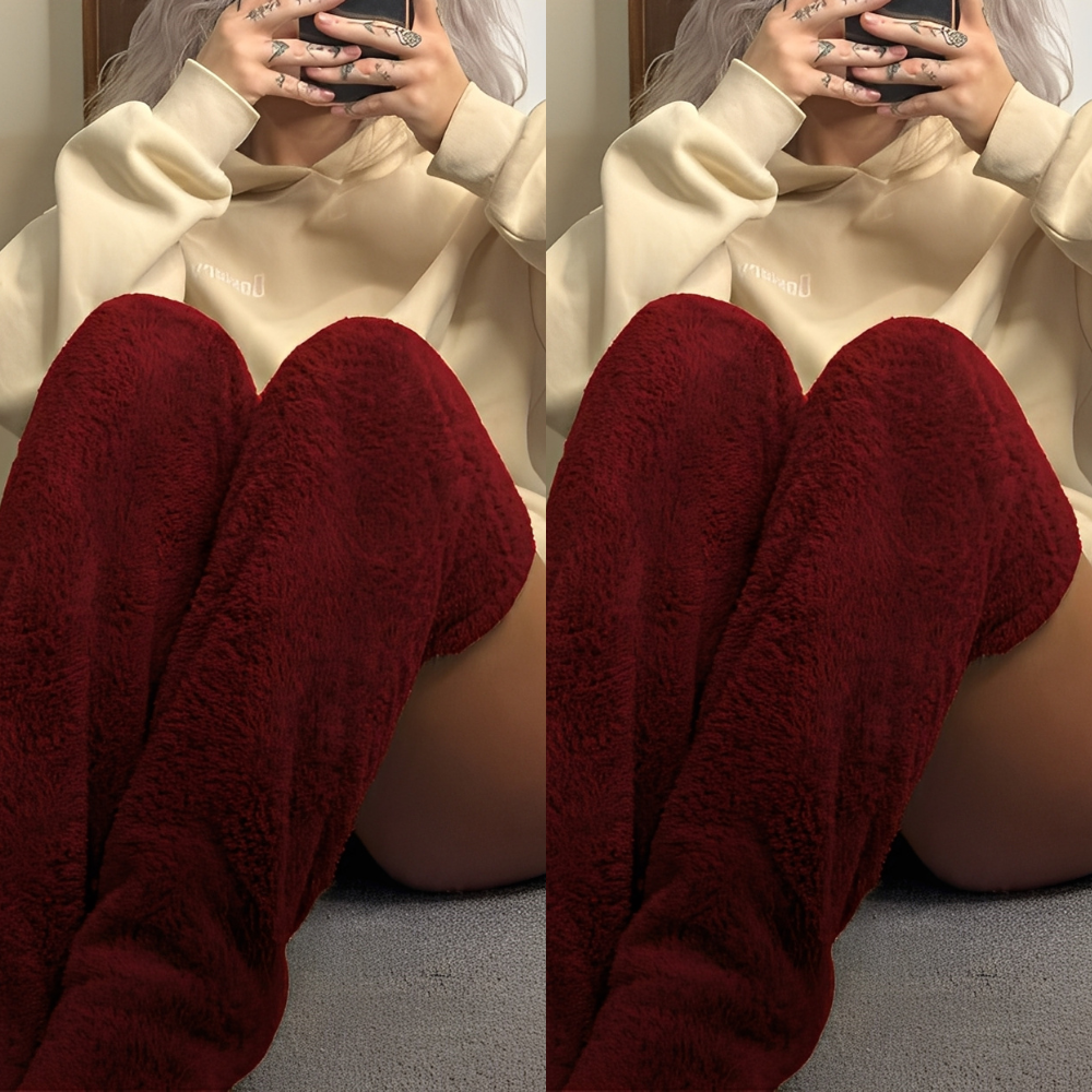 Camellia - Varme, overknee vintersokker for damer